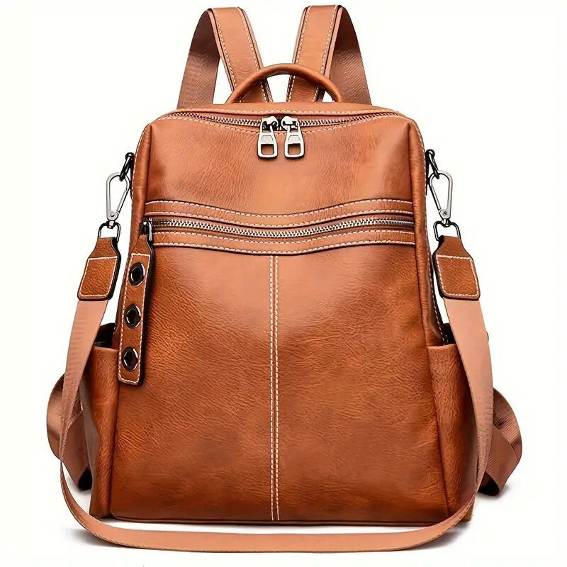 Convertible Faux Leather Purse – 3-in-1 Women's Fashion Handbag, Shoulder Bag & Backpack"