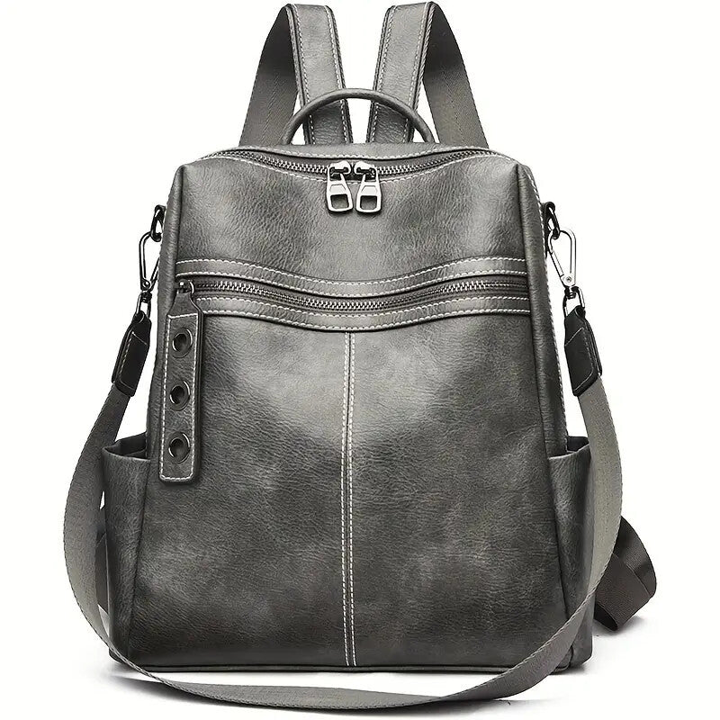 Convertible Faux Leather Purse – 3-in-1 Women's Fashion Handbag, Shoulder Bag & Backpack"